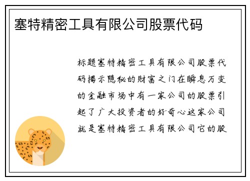 塞特精密工具有限公司股票代码